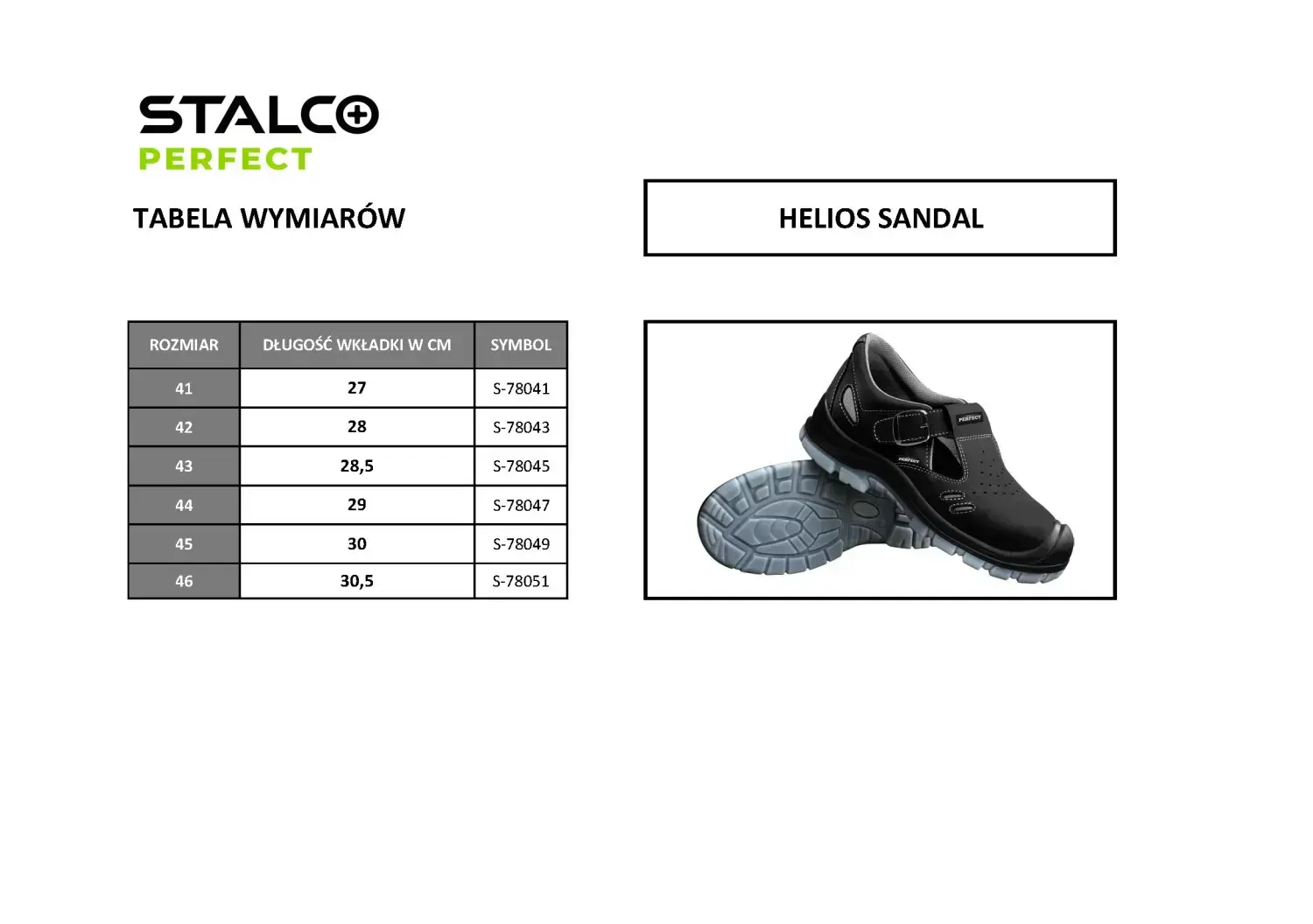 Leather sandal HELIOS SANDAL S1 45 STALCO S-78049