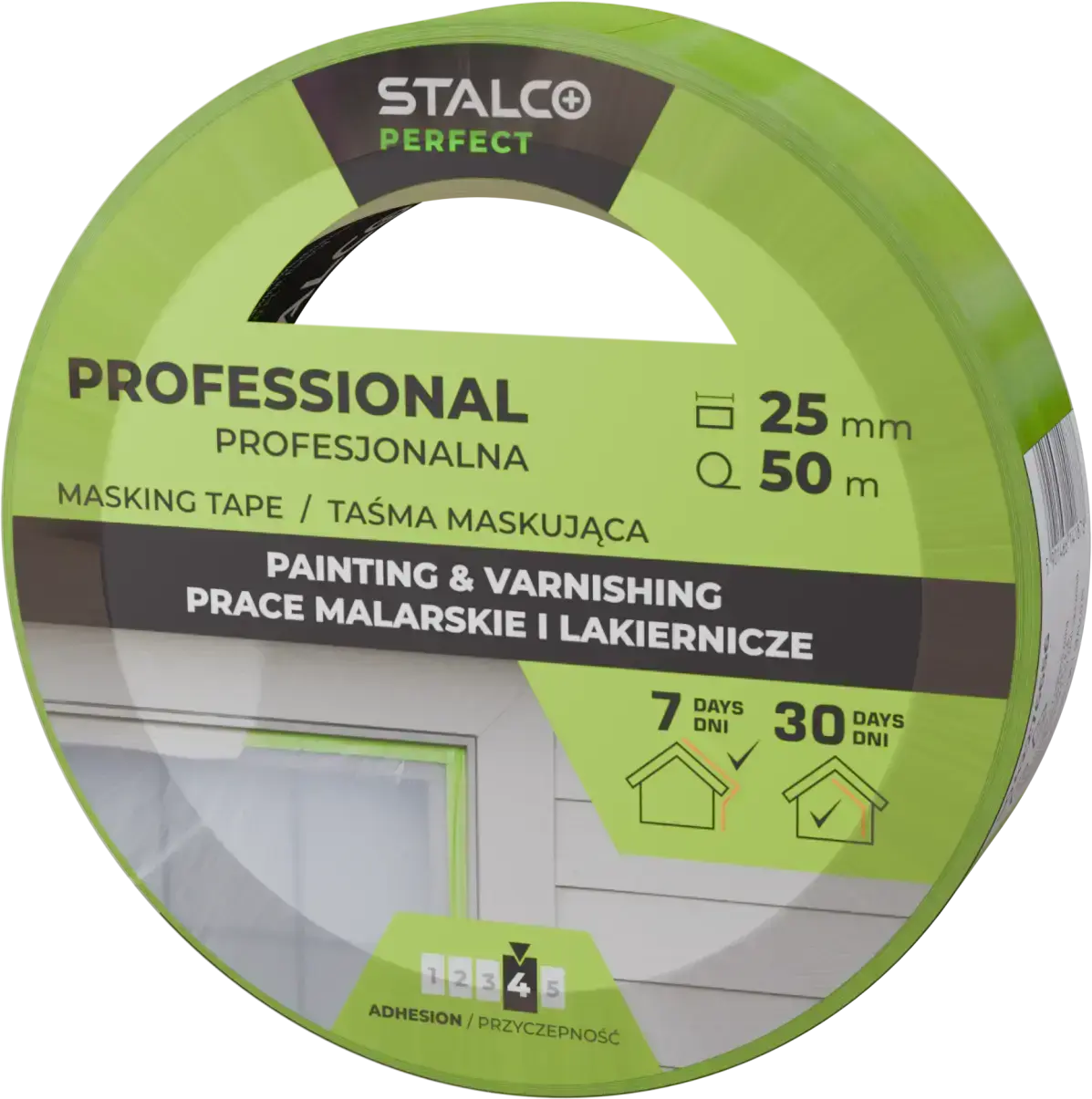 Professional Masking Tape 2.5mm x 50m Green STALCO PERFECT S042276656