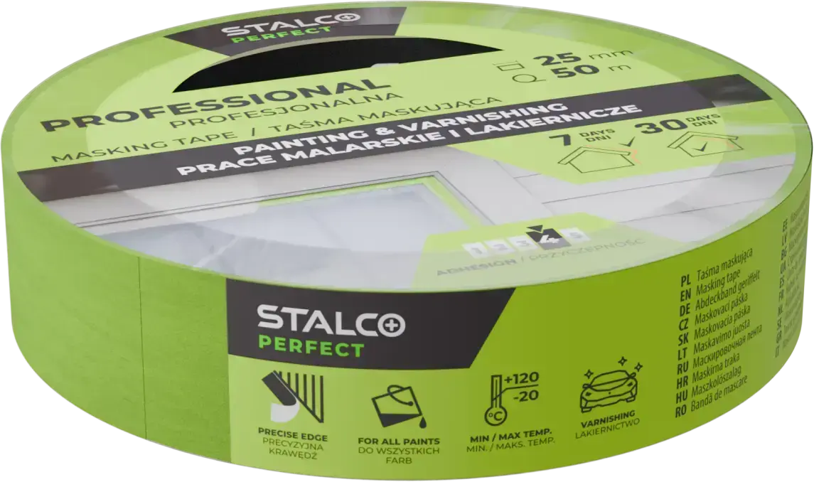 Professional Masking Tape 2.5mm x 50m Green STALCO PERFECT S042276656