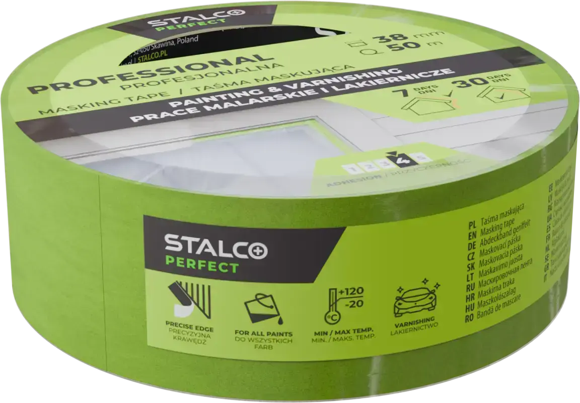 Professional Masking Tape 3.8mm x 50m Green STALCO PERFECT S042276658