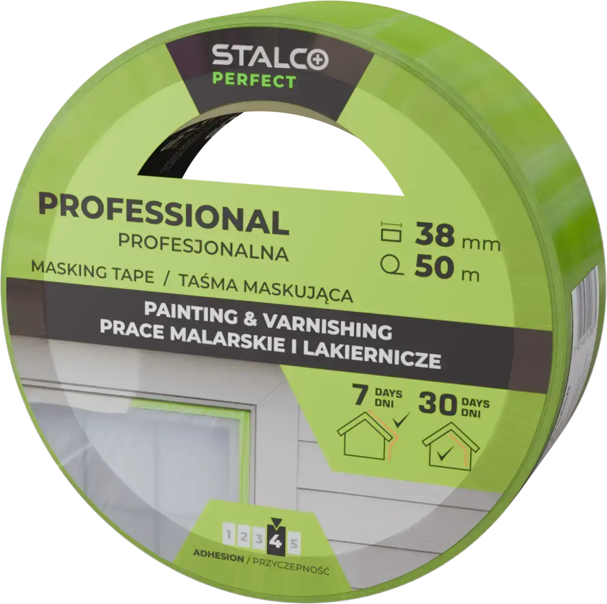 Professional Masking Tape 3.8mm x 50m Green STALCO PERFECT S042276658