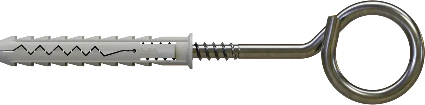 Expansion plug with open eye hook KHOO sleeve: ø12x80mm, hook: ø8x90mm STALCO KHH - 12