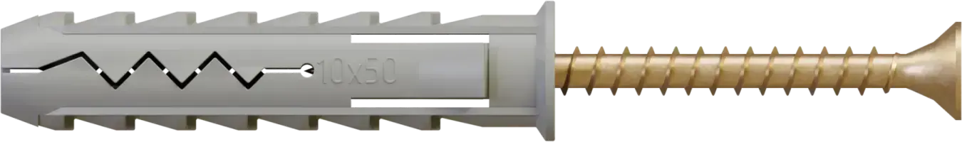Expansion plug with cross-slotted wood screw R sleeve: ø6x30mm, screw: ø3.5x30mm STALCO R - 6/3.5X30
