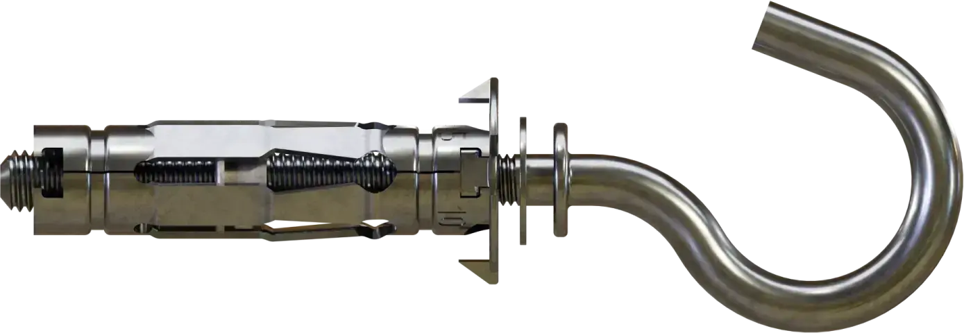 Steel MOLLY plug with ceiling hook , drilling diameter: ø7mm, screw diameter: 3.5-4.0mm STALCO MOLLY - 4X32/38 S