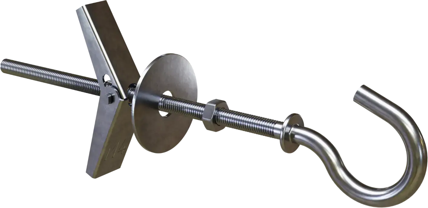 PARASOLKA-hollewandanker met plafondhaak , boordiameter: ø14 mm, ankerafmetingen: M4x75 mm STALCO PAR - M4X75 S