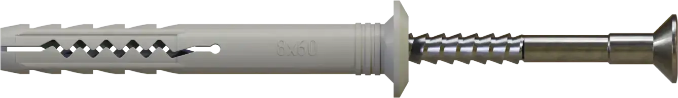 Quick-mount expansion plug with collar KSMK sleeve: ø6x40mm, nail: ø3.8x44mm STALCO KSMK - 6X40