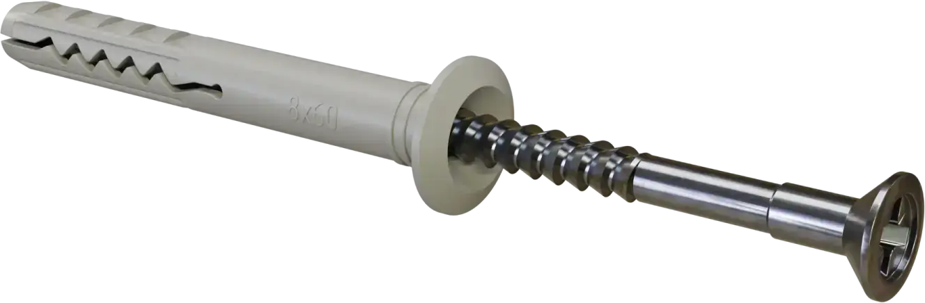 Quick-installation expansion plug with collar KSMK sleeve: ø8x60mm, nail: ø4.8x65mm STALCO KSMK - 8X60
