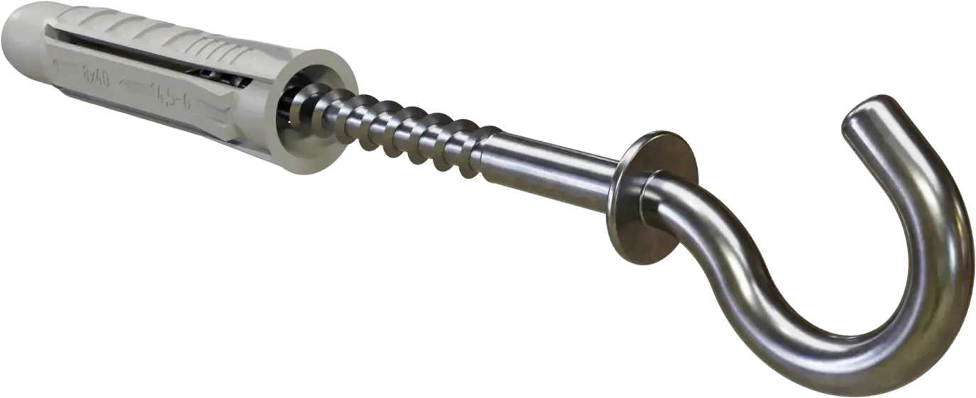 Universal expansion plug with ceiling hook RXHS drilling diameter: ø6mm, hook: ø4.0x36mm STALCO PERFECT RXHS-6/4.0x36