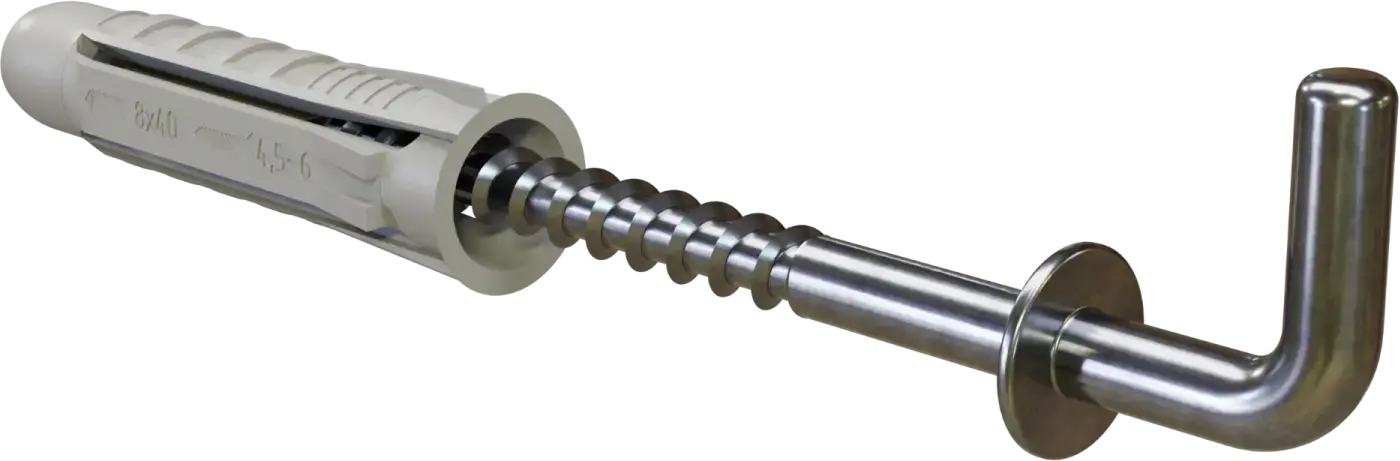 Universal expansion plug with straight hook RXHP drilling diameter: ø6mm, hook: ø4.0x36mm STALCO PERFECT RXHP-6/4.0x36