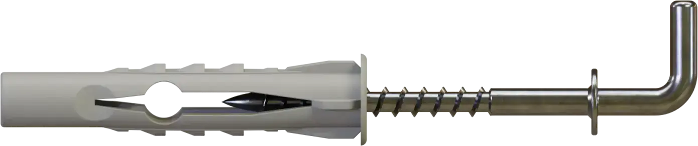 Universal expansion plug with straight hook KUHP drilling diameter: ø6mm, hook: ø3.5x48mm STALCO KUHP - 6X48