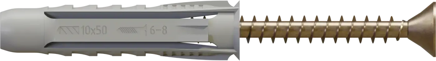 Universal expansion plug with RXS screw , drilling diameter: ø6mm, screw: ø4.0x40mm STALCO PERFECT RXS-6/4.0x40
