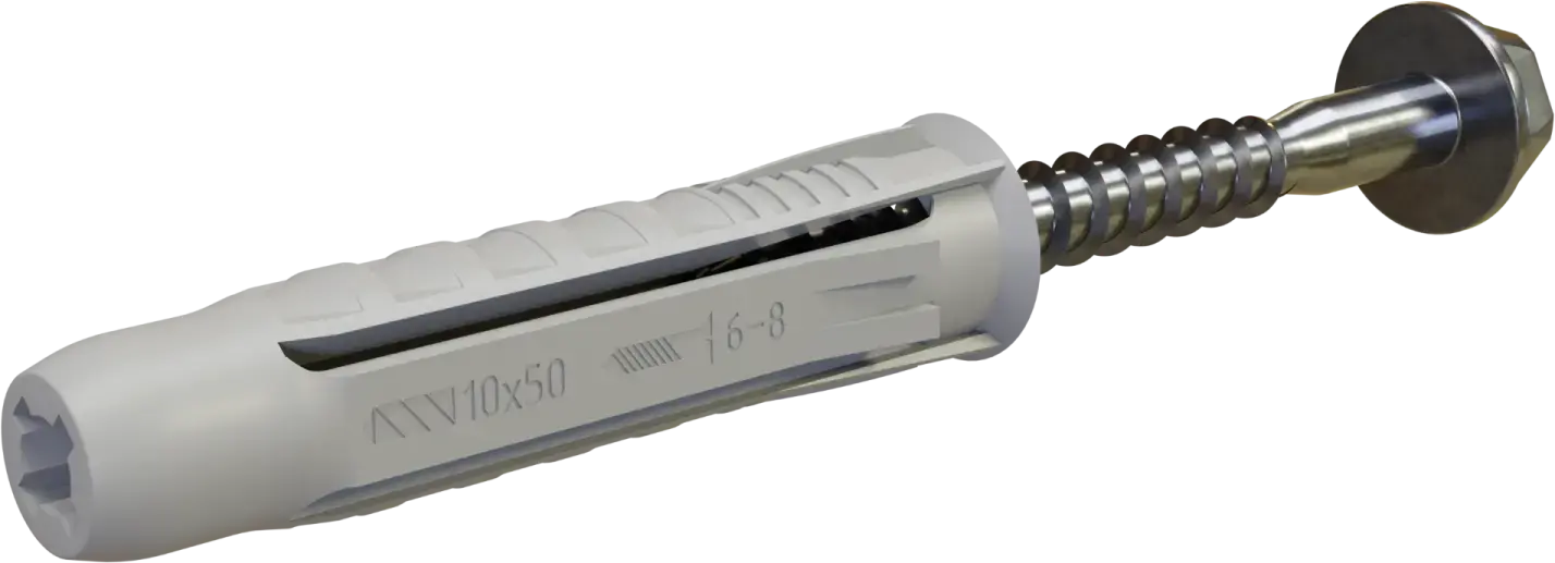 Universal expansion plug with hexagonal head screw RXK drilling diameter: ø10mm, screw: ø6.0x60mm STALCO PERFECT RXK-10/6.0x60