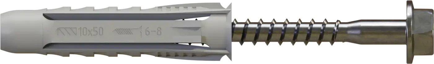 Universal expansion plug with hexagonal head screw RXK drilling diameter: ø10mm, screw: ø6.0x60mm STALCO PERFECT RXK-10/6.0x60