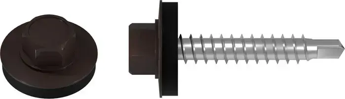 Farm screw for roofing on wooden substrate FD painted in color RAL STALCO FD - 4.8X20 8017