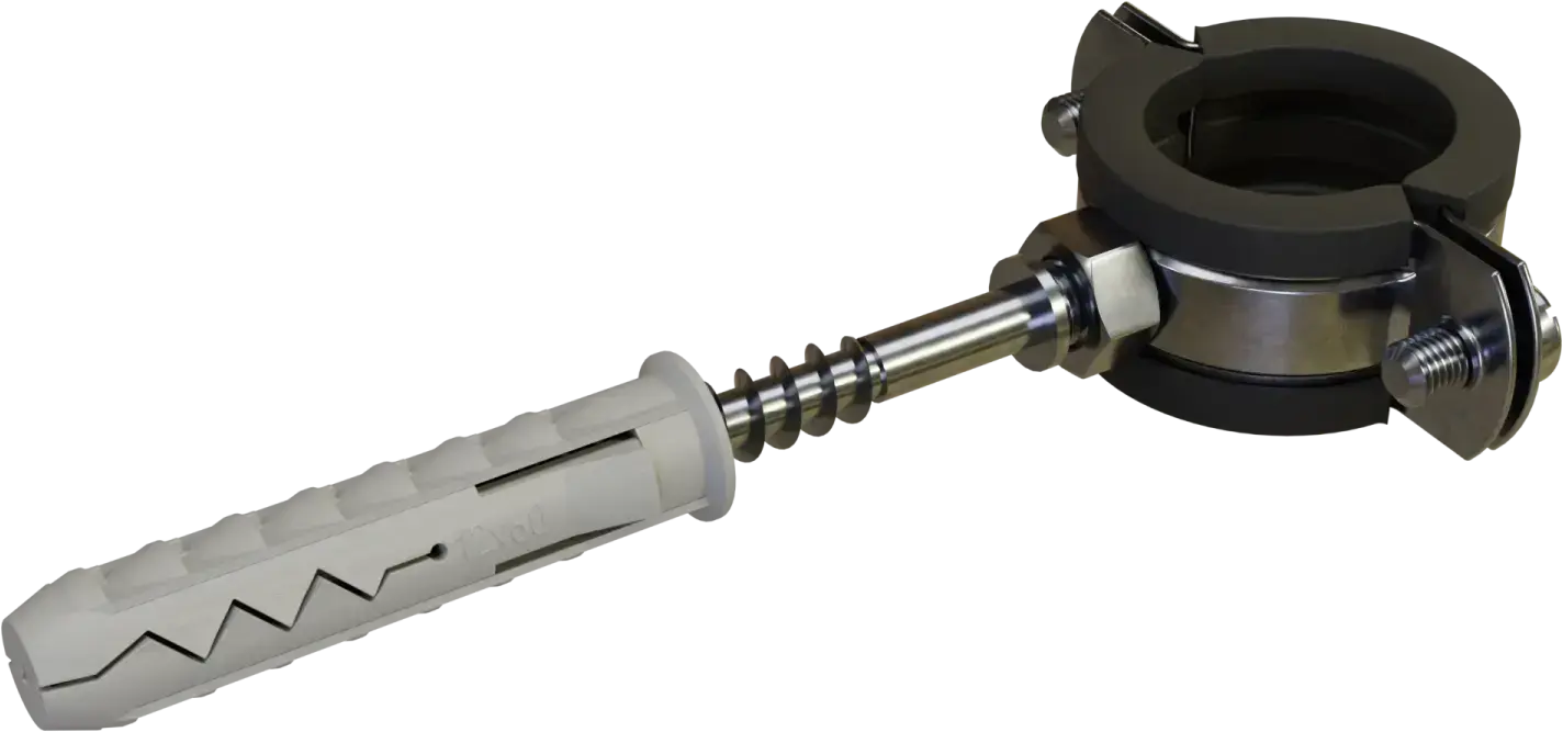 Single pipe holder with pin and rubber URG ø15-19 mm STALCO URG - 3/8