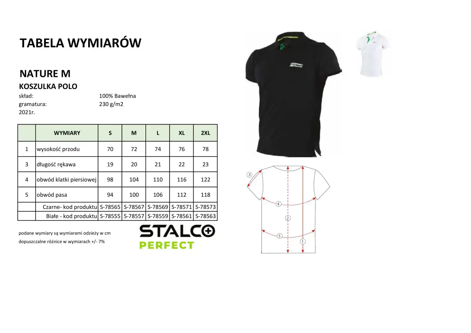 Men's NATURE polo shirt M L Black STALCO PERFECT S-78569