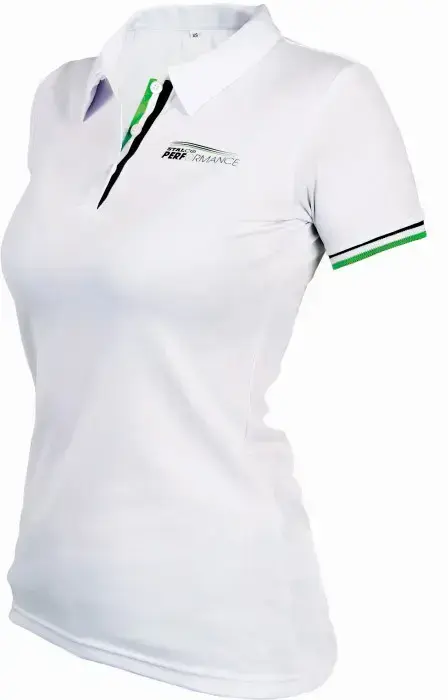 Sports polo shirt for women Size M Color white STALCO S-78609