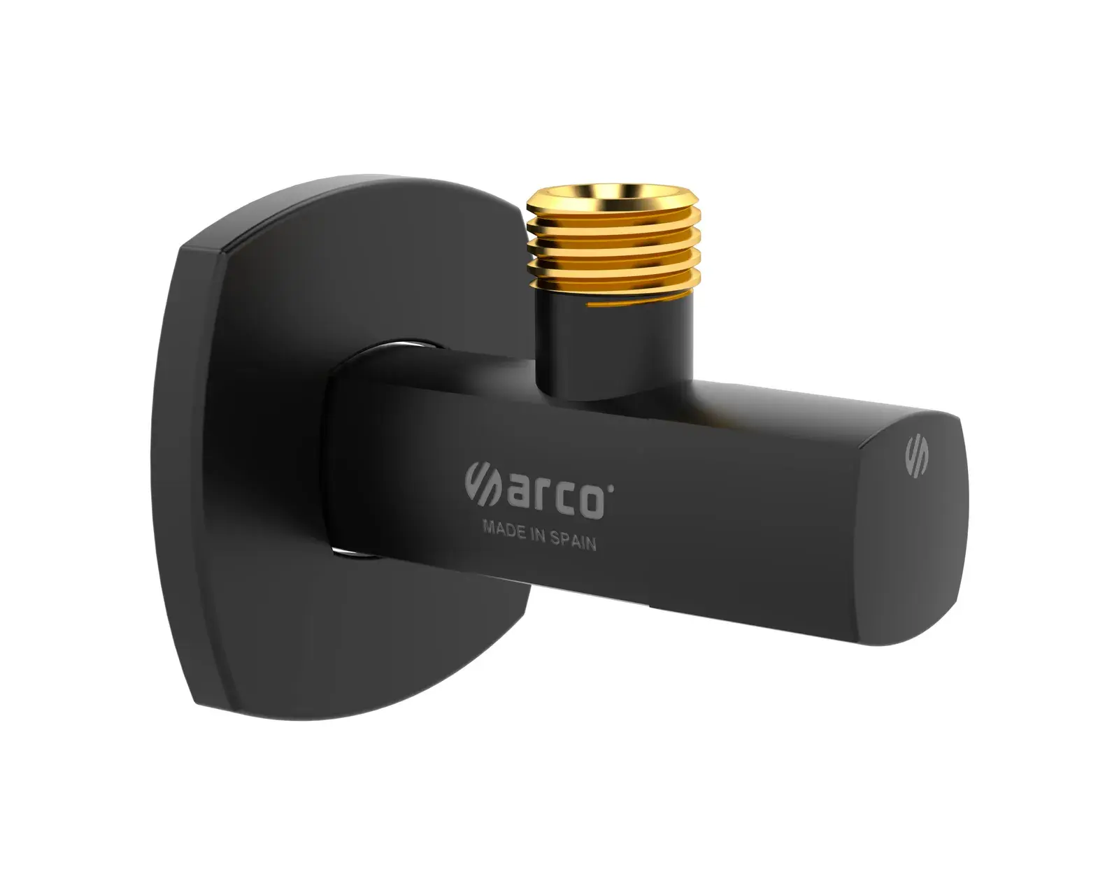 Matte black angle valve A-80 Lipstick 1/2" M x 3/8" M 202512