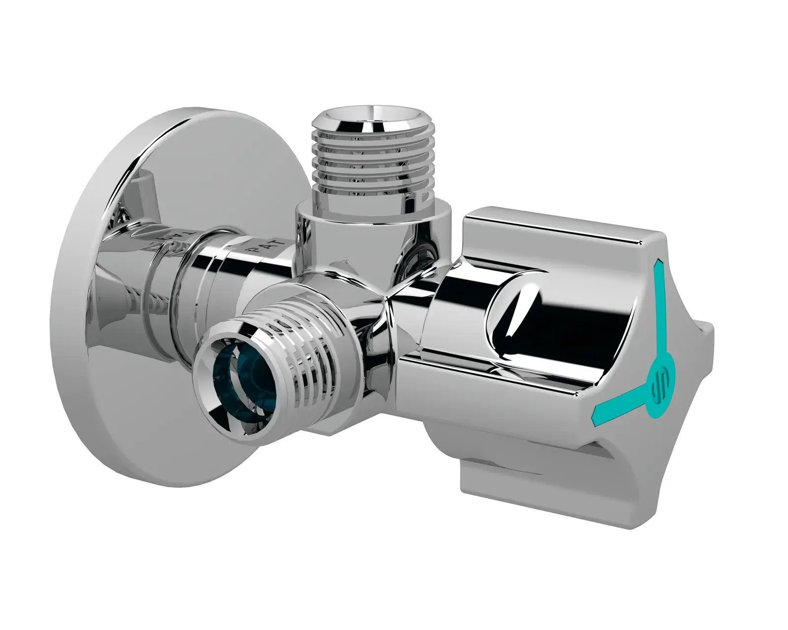 Angle valve with chrome handle A-80 Twin 1/2" M x 1/2" M x 1/2" M CQ4105