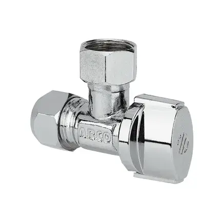 Angle valve A-80 3/8" x 10 mm x 3/8" loose nut (5 pieces) NF722