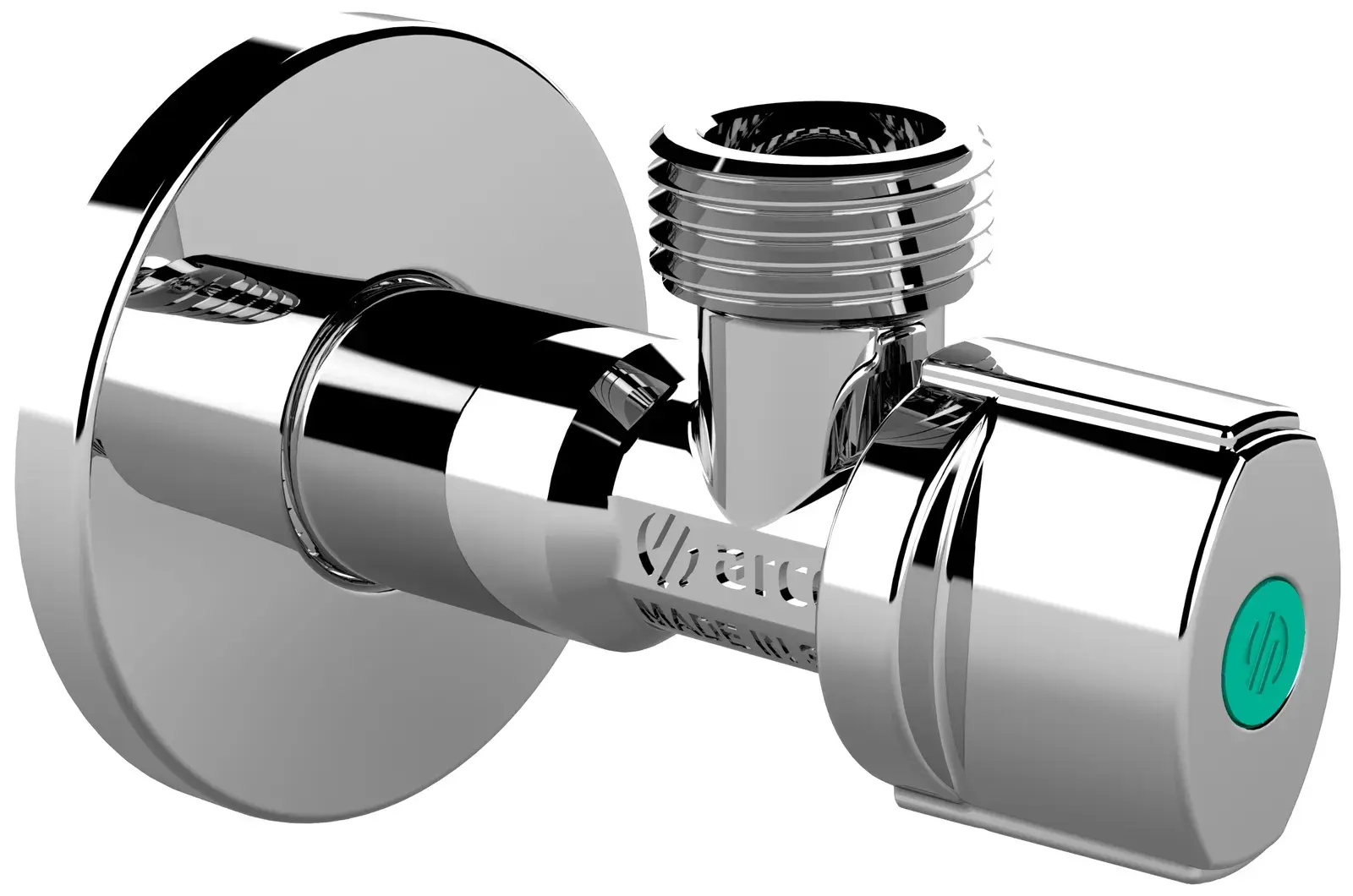 Angle valve with metal Nova handle with position indicator A-80 1/2" M x 1/2" M NOV92MAC01
