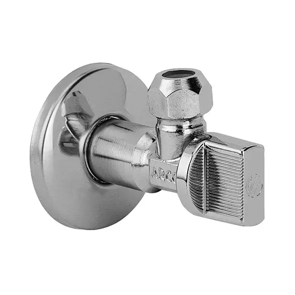 Polished chrome angle valve with Original handle A-80 1/2" M x 3/8" x 10 mm PB713