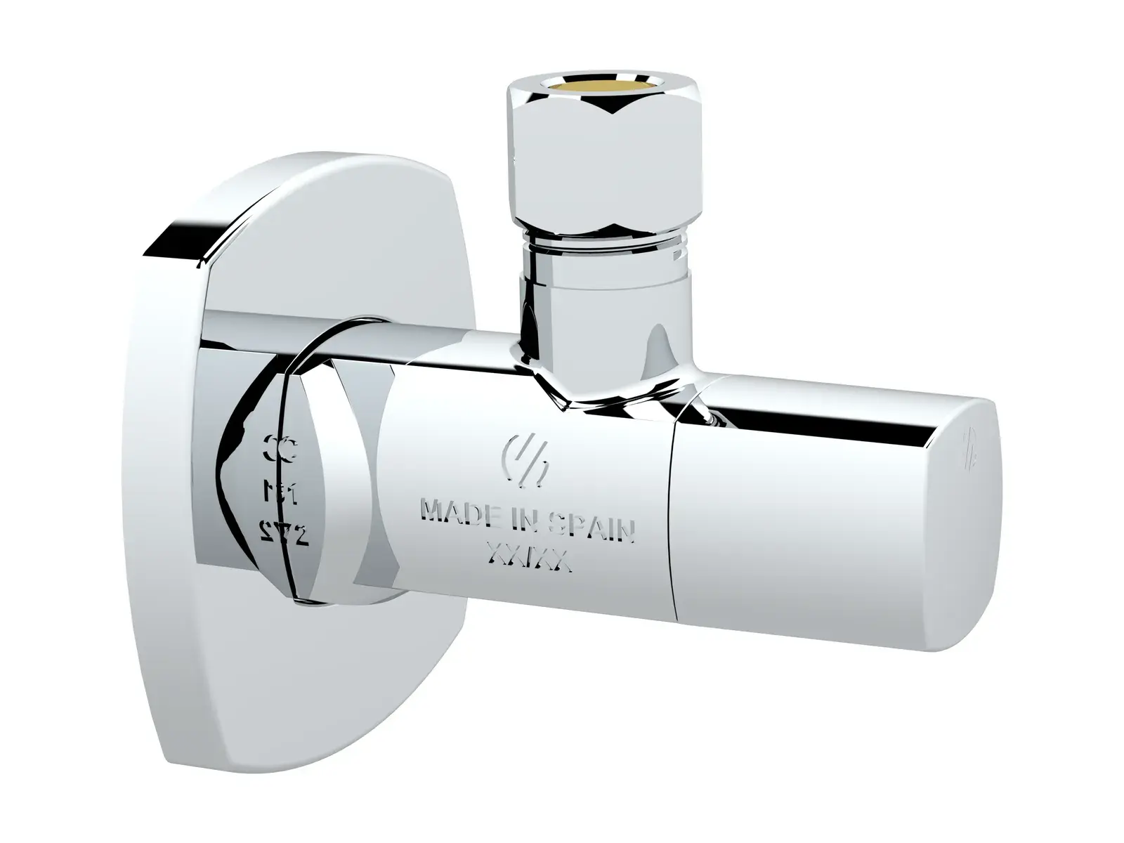 Lipstick chrome 1/4-turn supply stop 1/2" F NPT x 3/8" OD 214112C