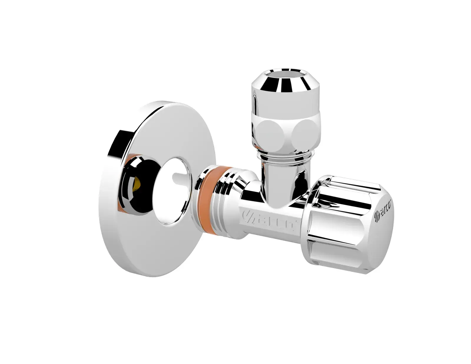 Multiturn angle valve with ABS round handle ASAG Regula 1/2" M x 3/8" x 10 mm Z0676
