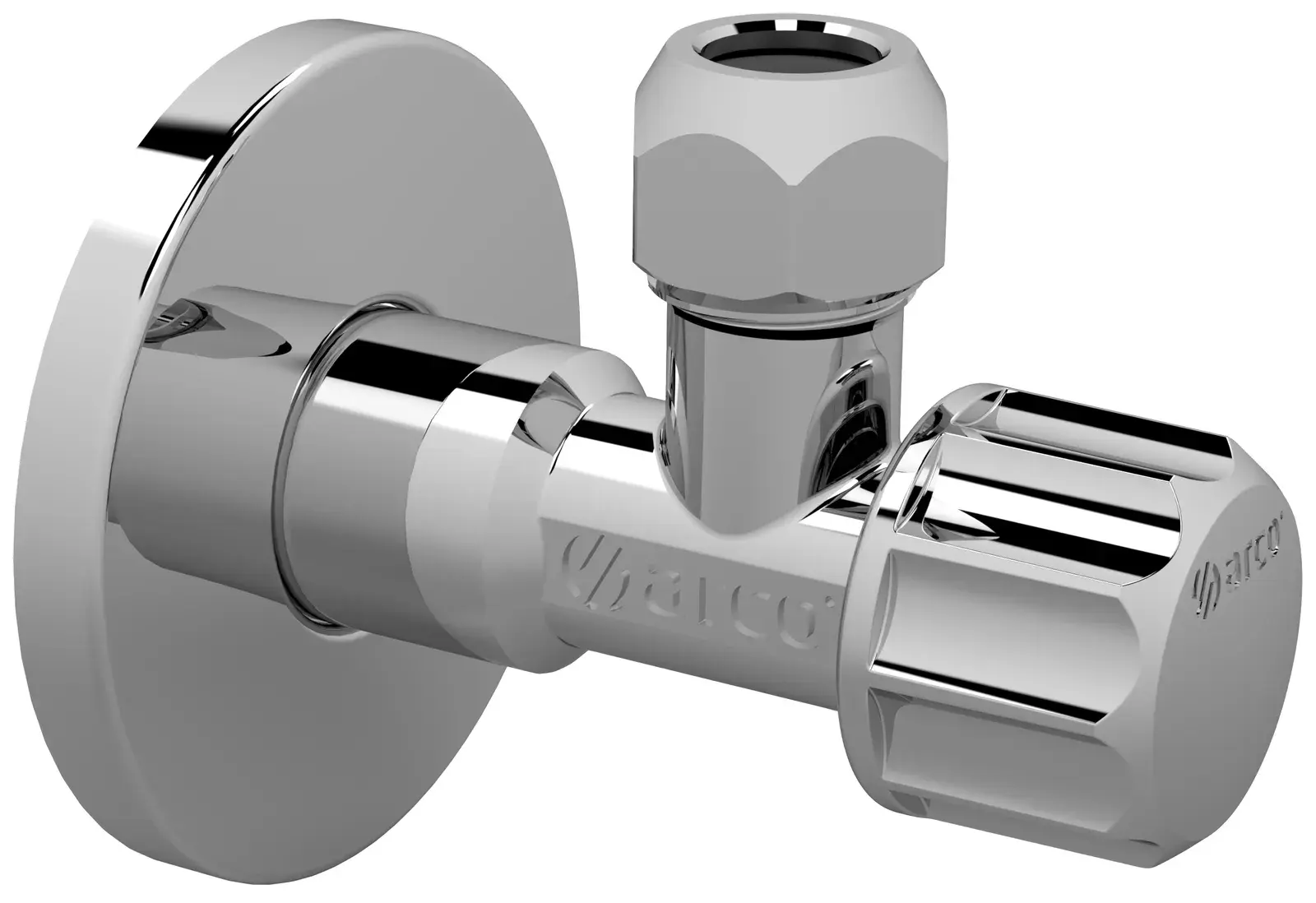 Multiturn angle valve with ABS round handle Regula 1/2" M x 3/8" x 10 mm Z0602