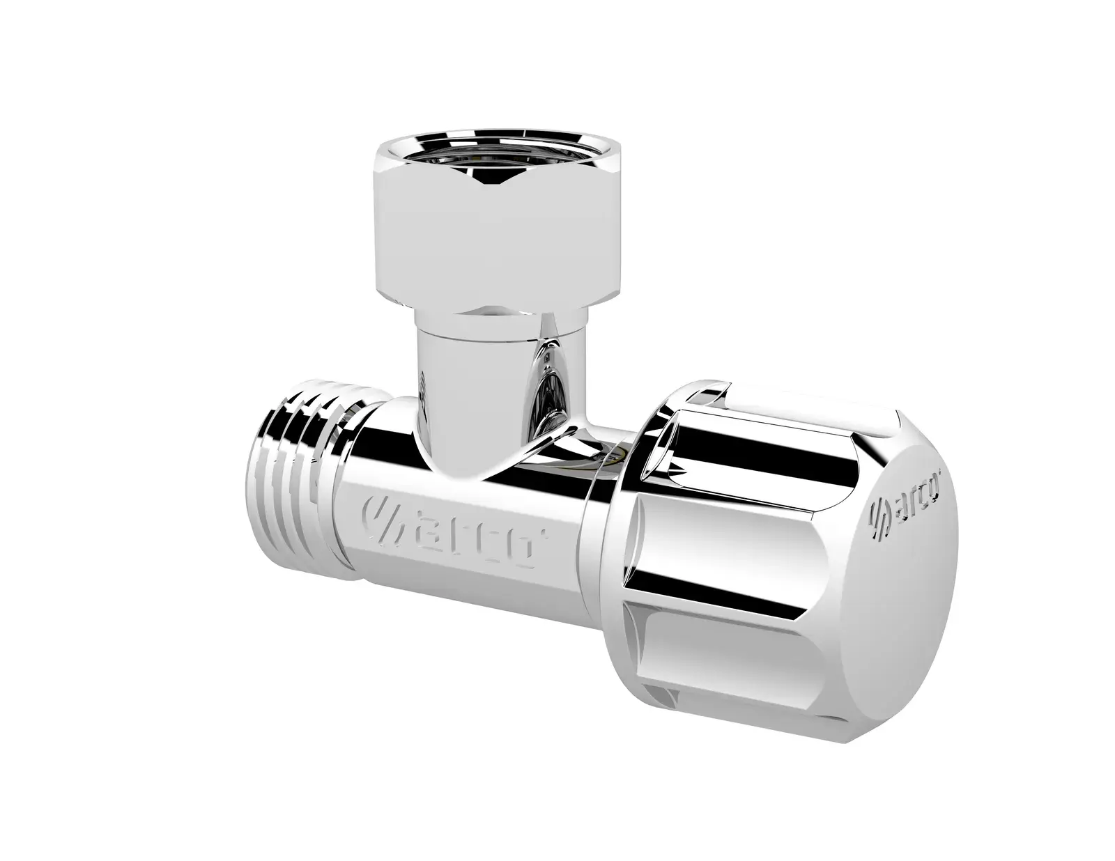 Multiturn angle valve with round handle Regula 3/8" M x 3/8" loose nut Z0690