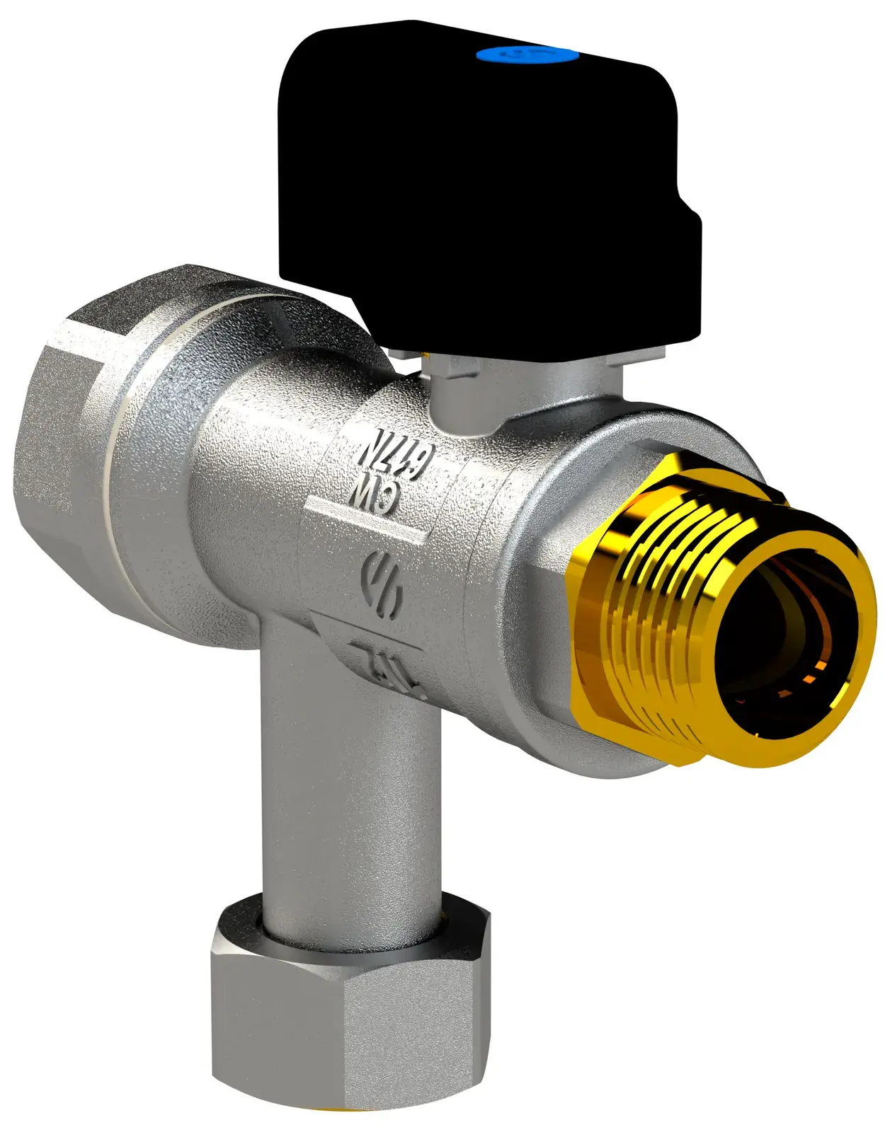 Angle valve with filter Sena 1/2" M x 1/2" loose nut 150823