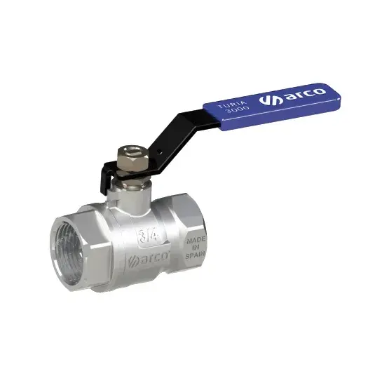 Ball valve with blue lever handle Turia 1 1/4" F x 1 1/4" F B121108