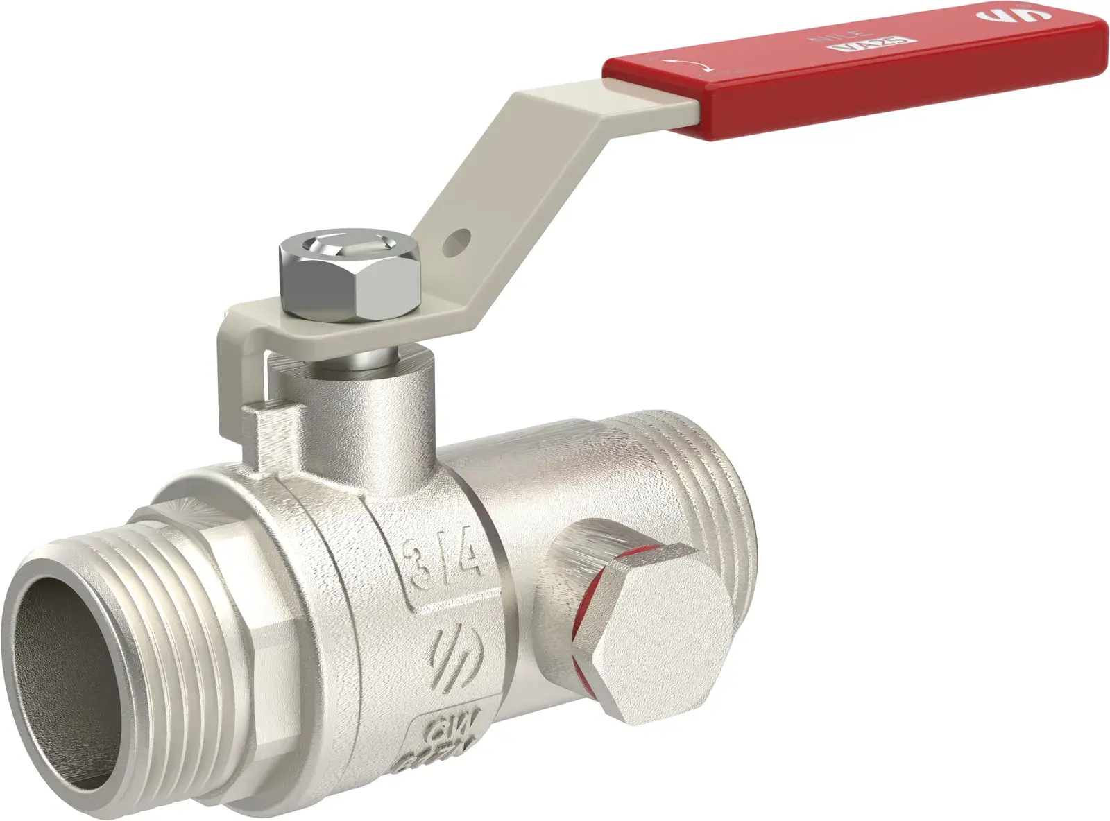 Ball valve with drainer Nile 1/2" M x 1/2" M 762403