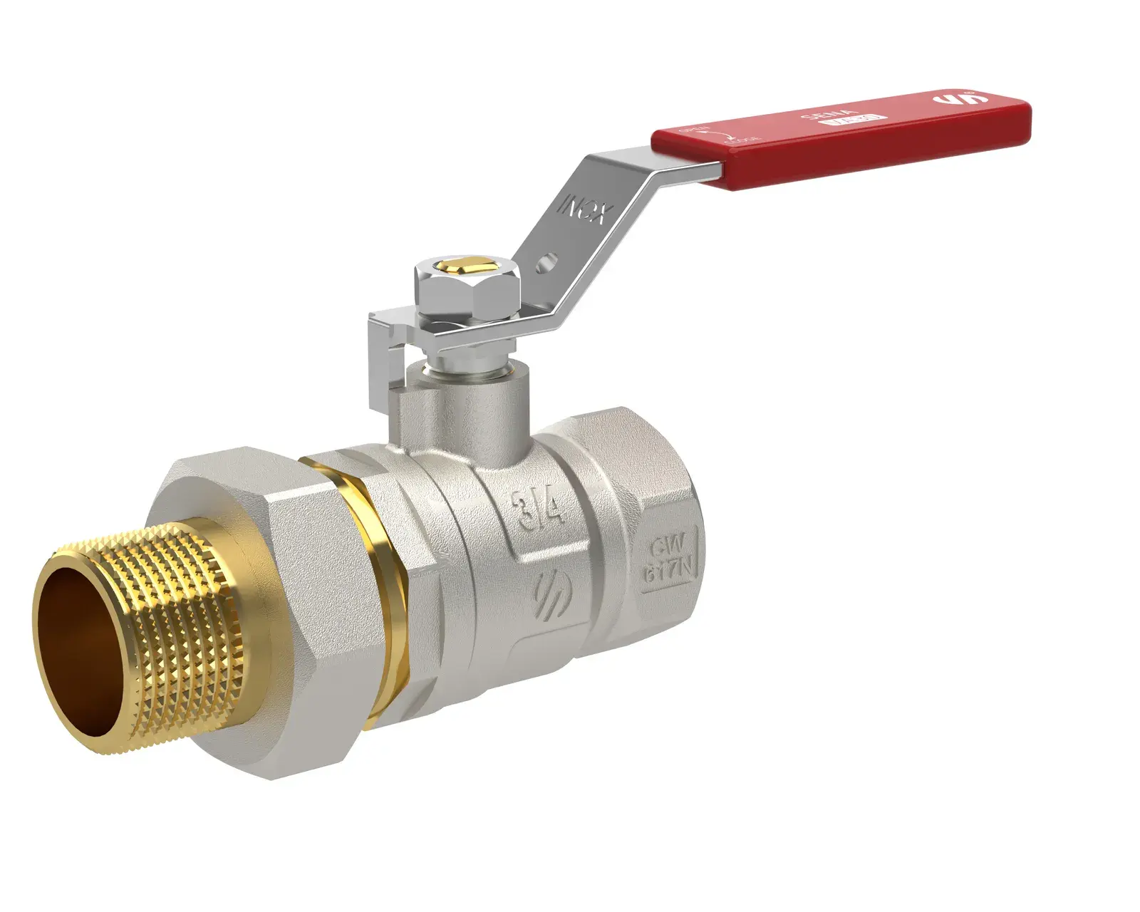 Straight manifold ball valve Sena Ni-Free 2" F x 2" M 754208