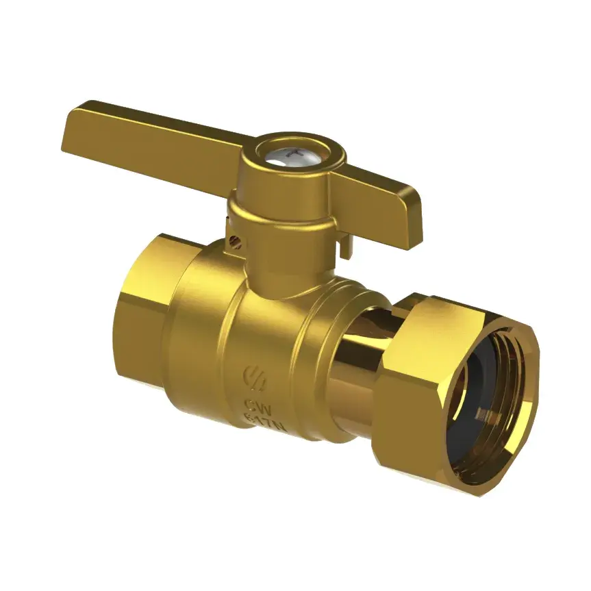 Straight ball valve Sil MLA 1/2" F x 3/4" loose nut 146030
