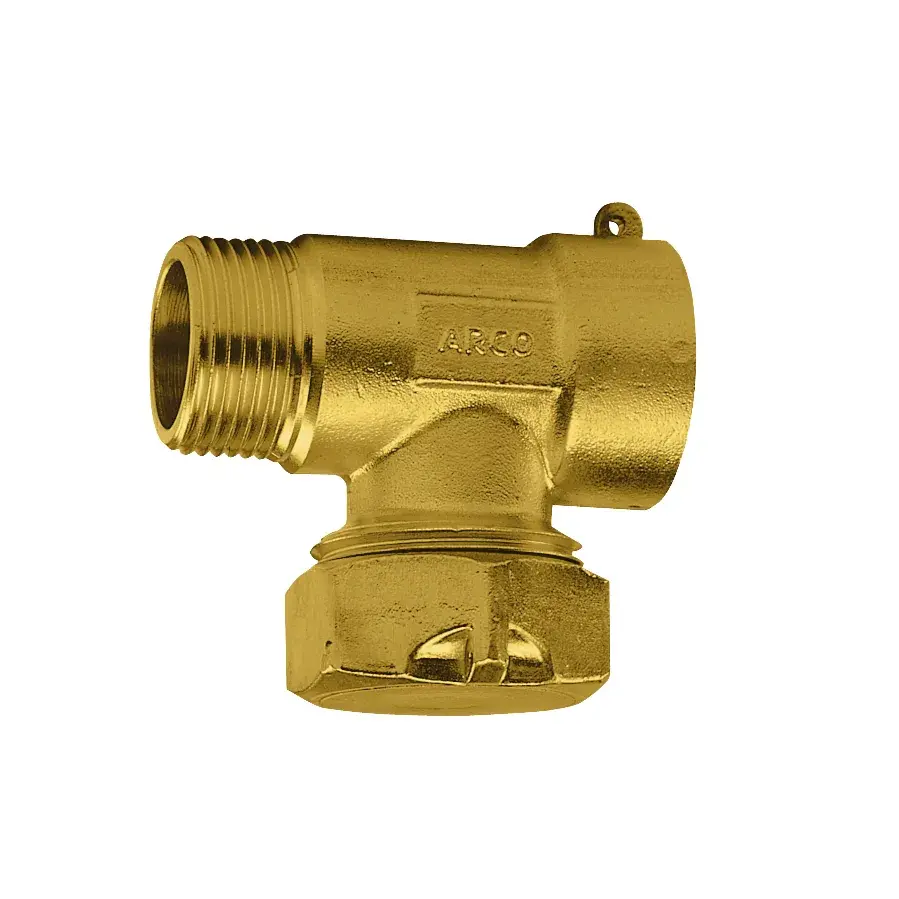 Tee drain Sil 21,8 mm left-hand F x 3/4" M x 21,8 mm left-hand M 03845