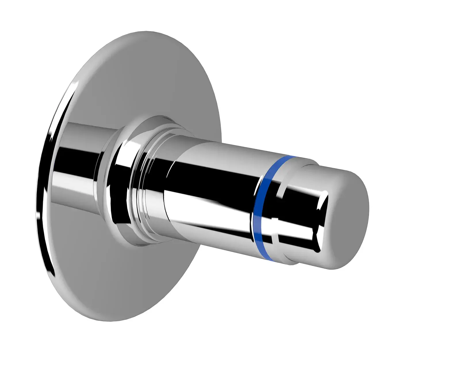 Chrome-plated ABS concealed handle with rosette Texas 08250