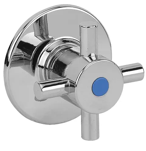 Extra polished chrome metal Star handle with rosette Texas 08245