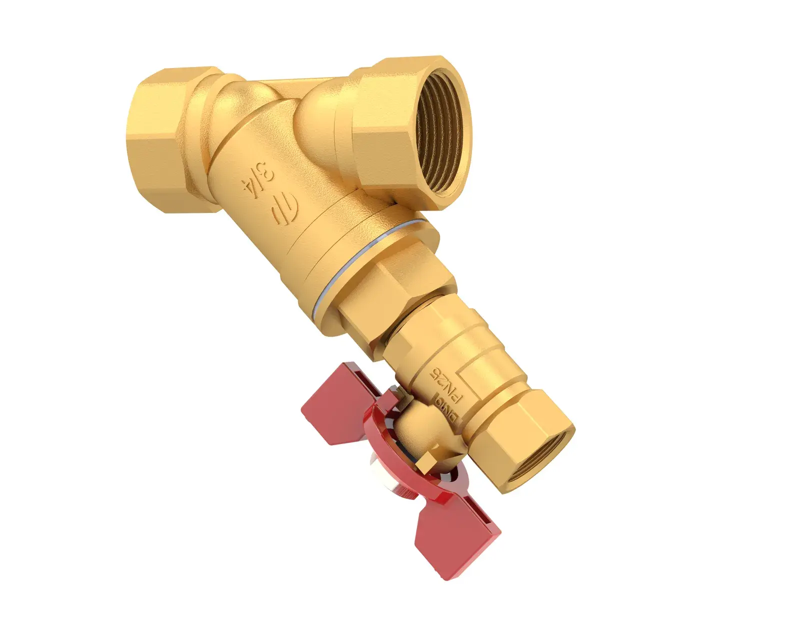 Y-type strainer with drain valve Stop 2" F x 2" F 018608