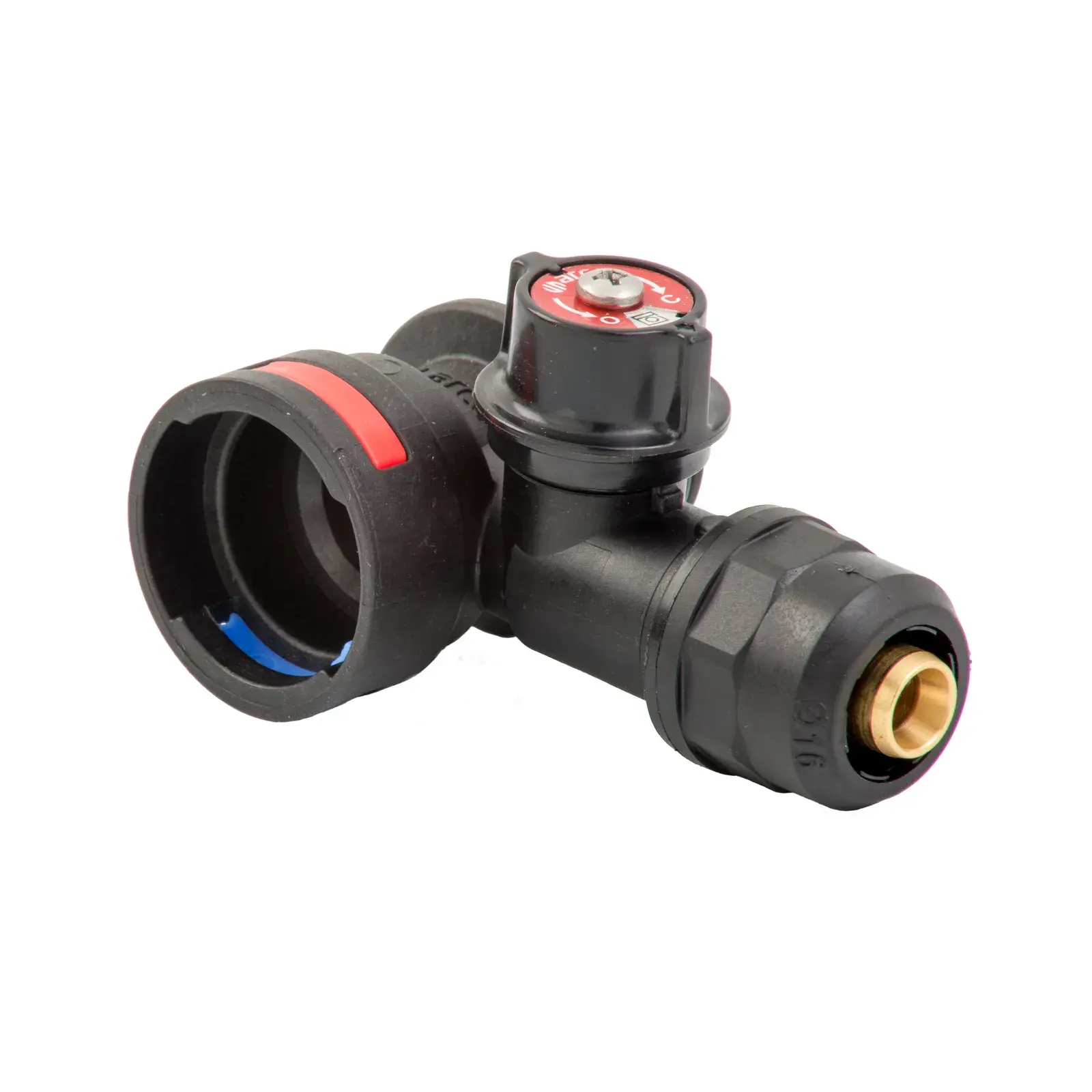 Modular manifold module for multilayer pipe UNO quick connector M x F, 1 outlet 16x2 mm 40100