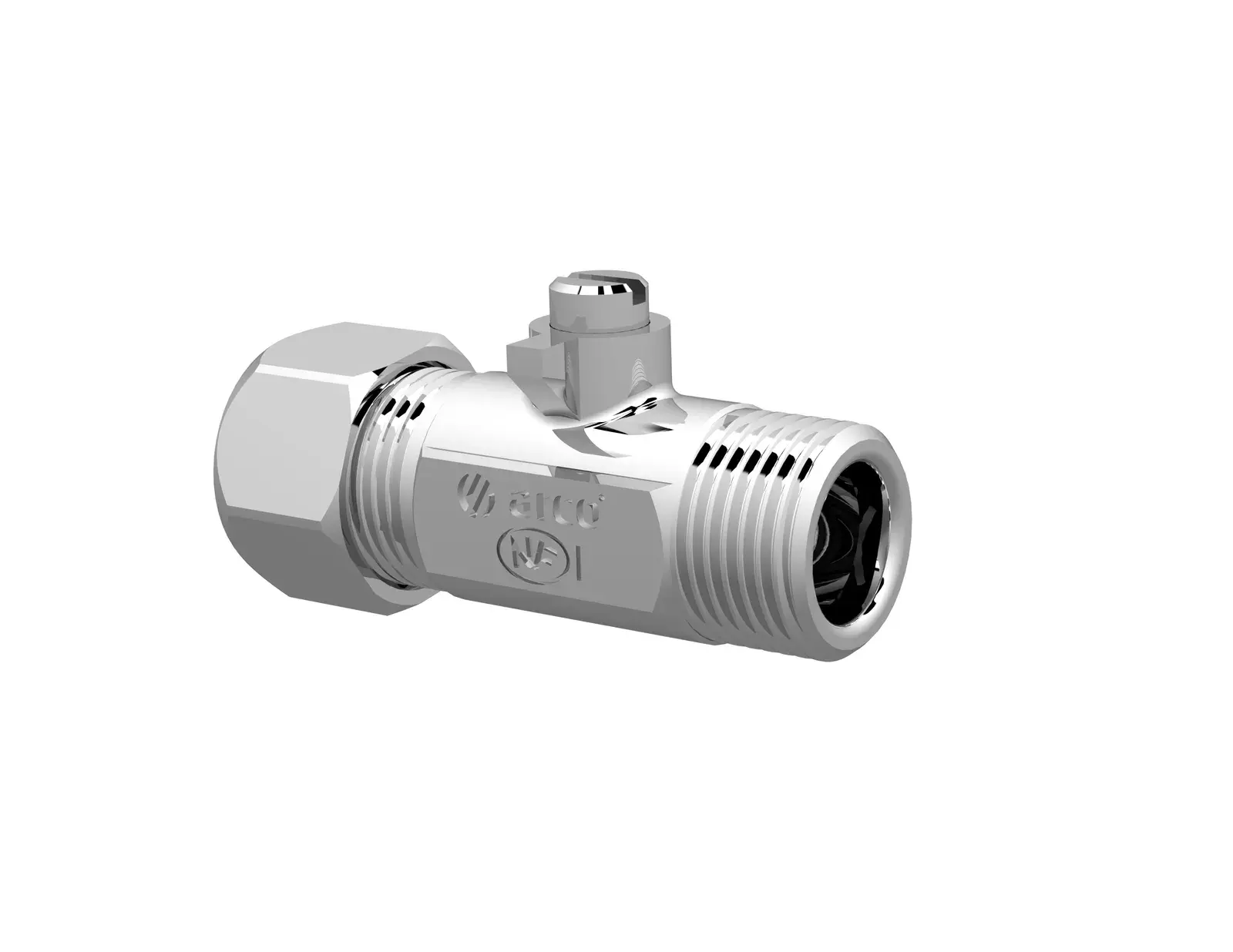 Mini ball valve without handle 3/8" M x 12 mm (5 pieces) 02237