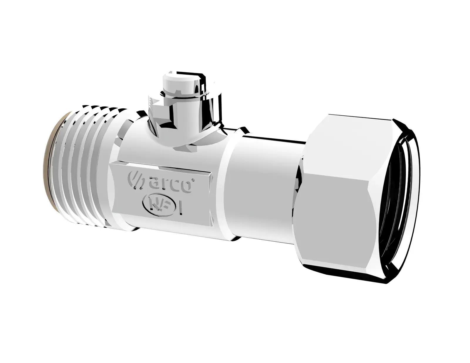 Mini ball valve without handle 1/2" M x 1/2" loose nut (5 pieces) P2288