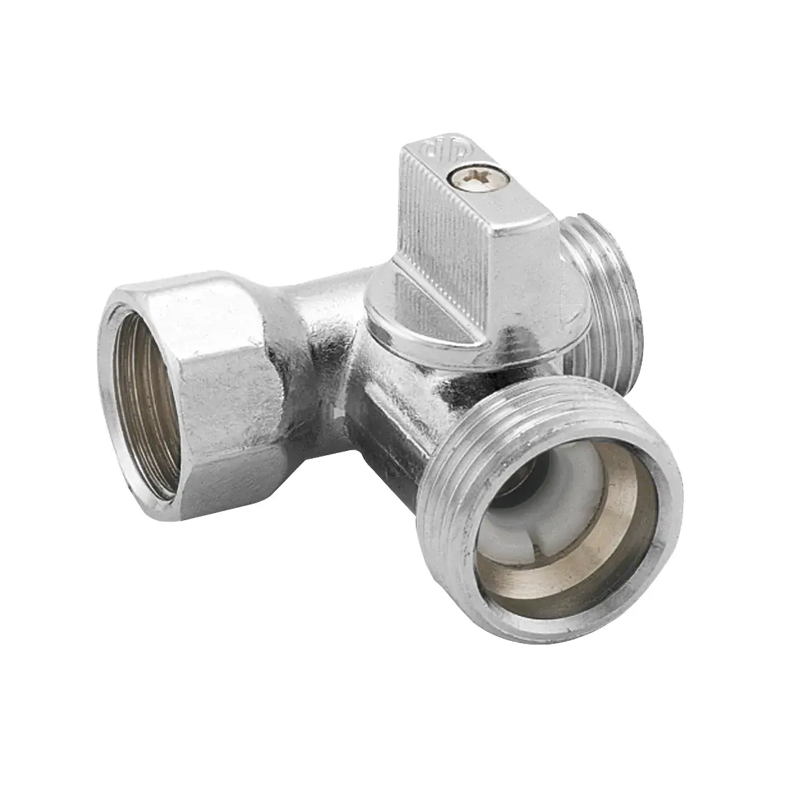 Mini tee ball valve 1/2" F x 3/4" M x 1/2" M 0233510