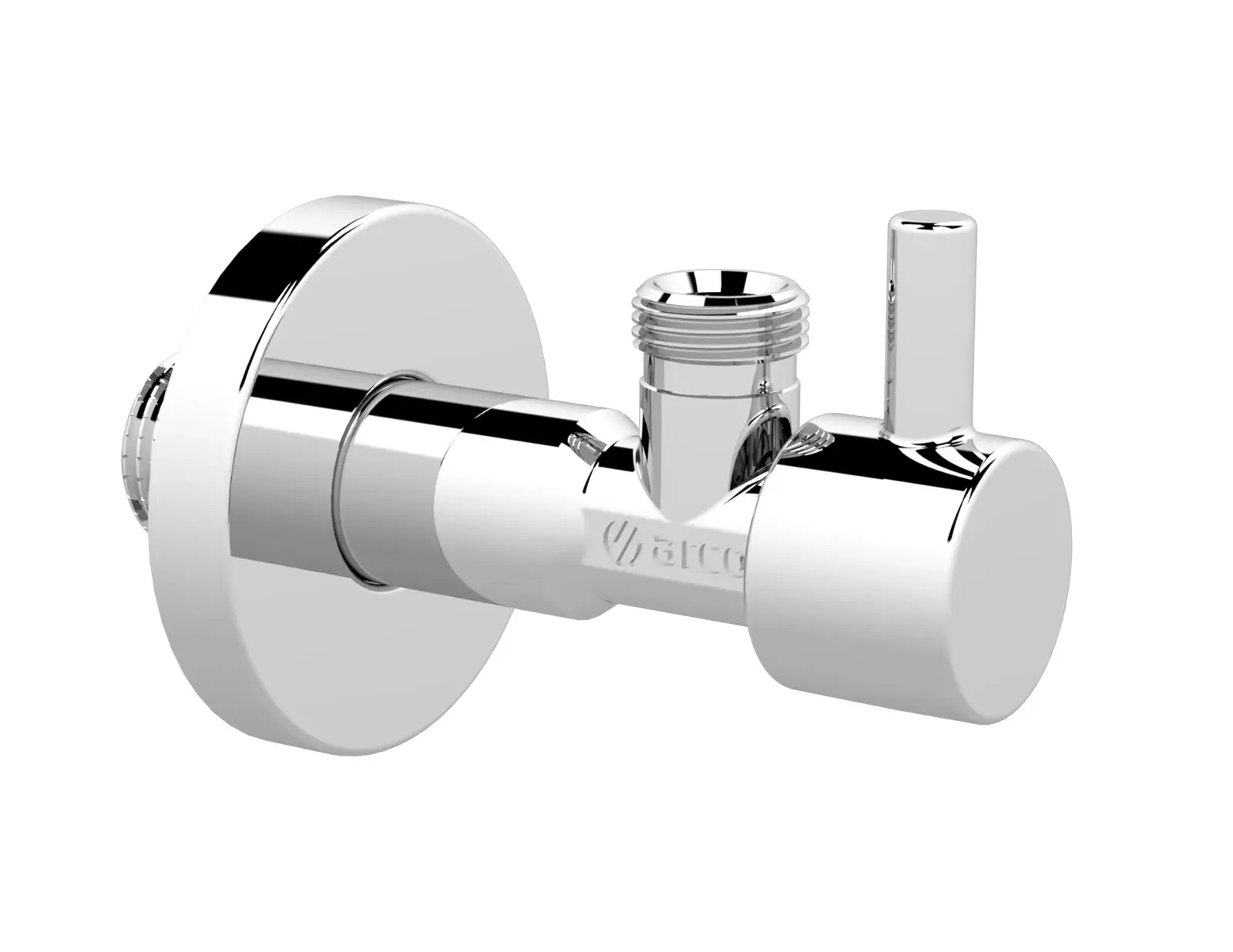 Hoekstopkraan extra gepolijst chroom met metalen greep A-80 Tech 1/2" bu x 1/2" bu 5TECH