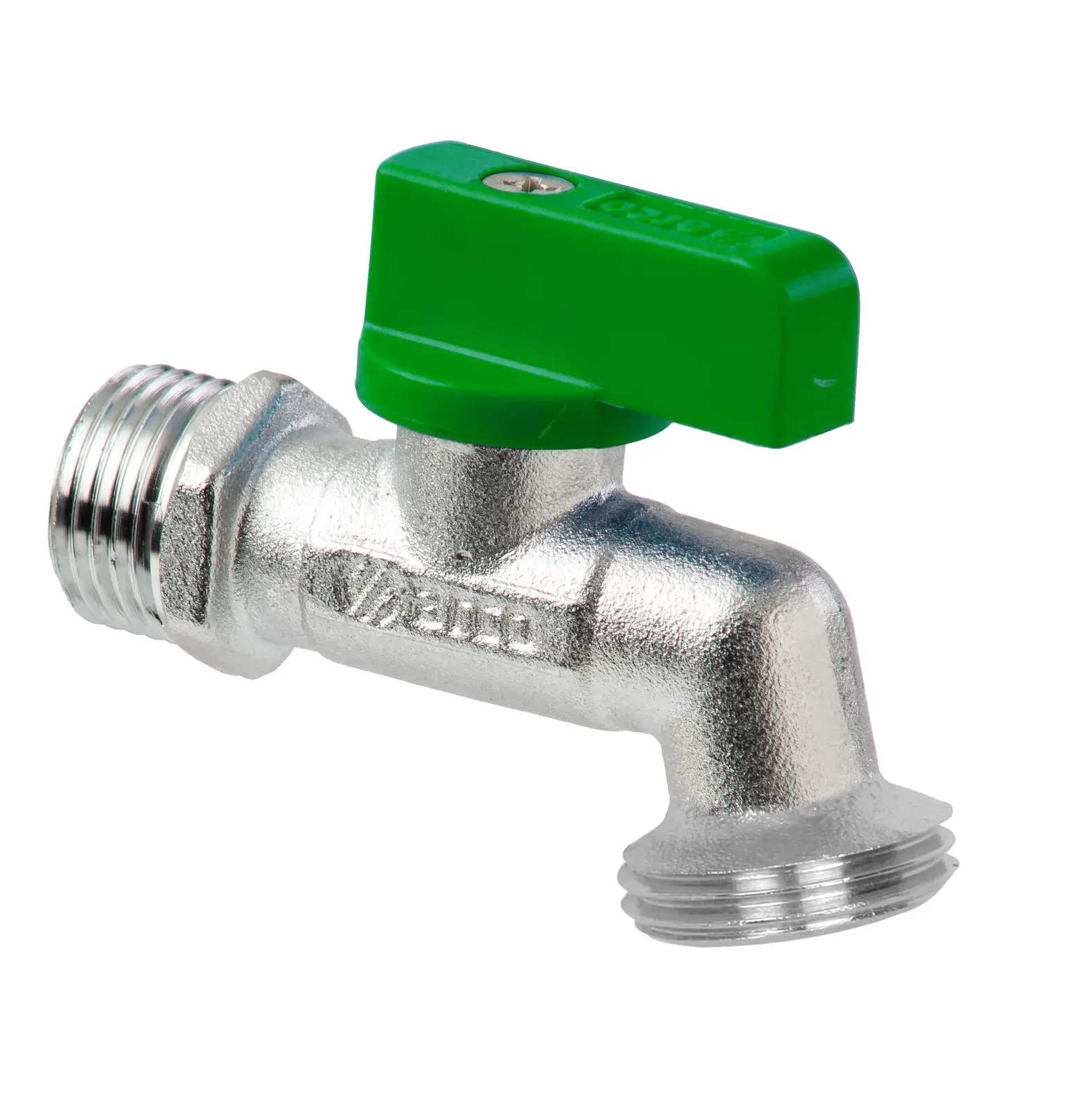 Garden tap Nano with green handle 1/2" M NPT x 3/4" hose thread 00463