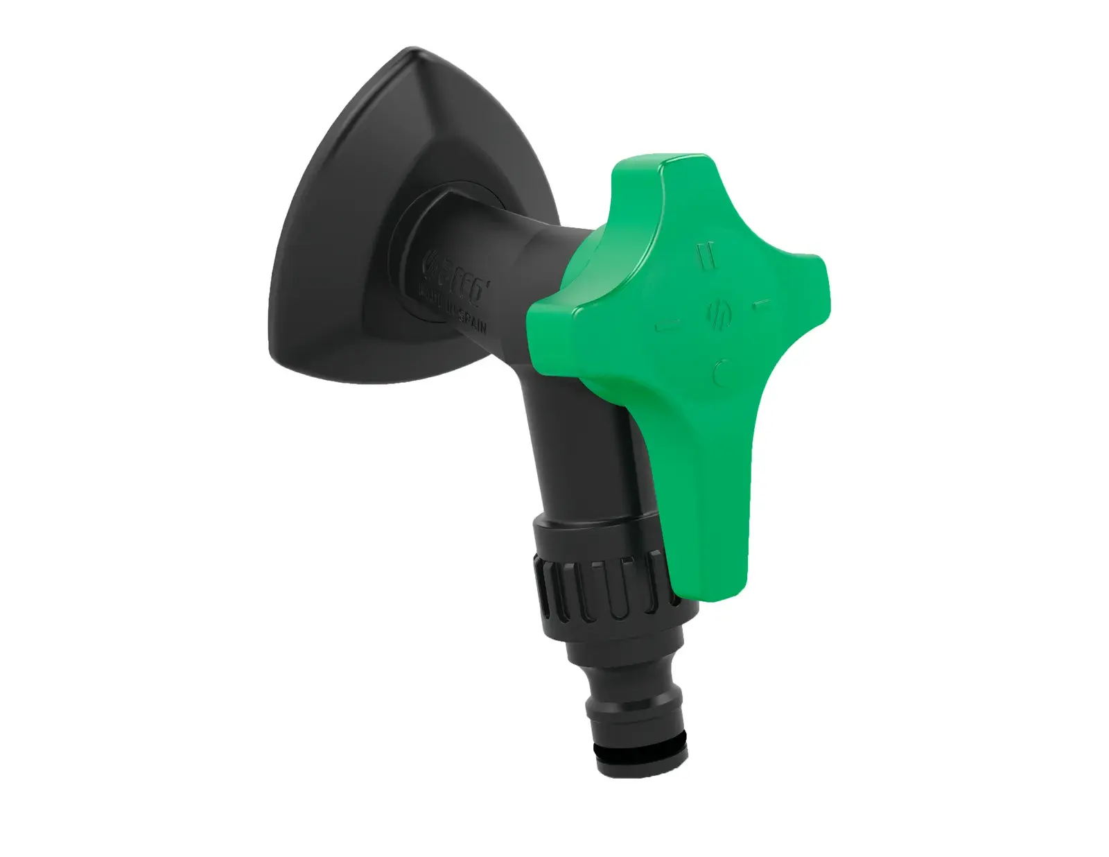 Multi-position garden tap Life with green handle 1/2" M x quick connector 1/2" M 105530