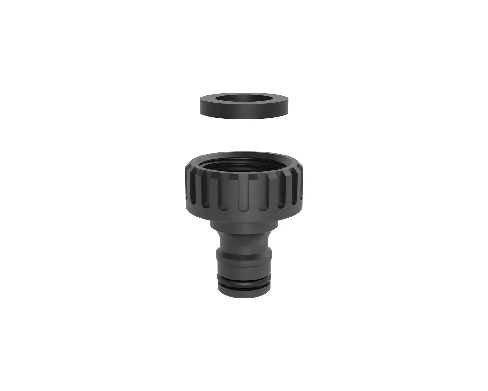 Quick-connect tap nozzle, black 3/4" M (10 pieces) 08408
