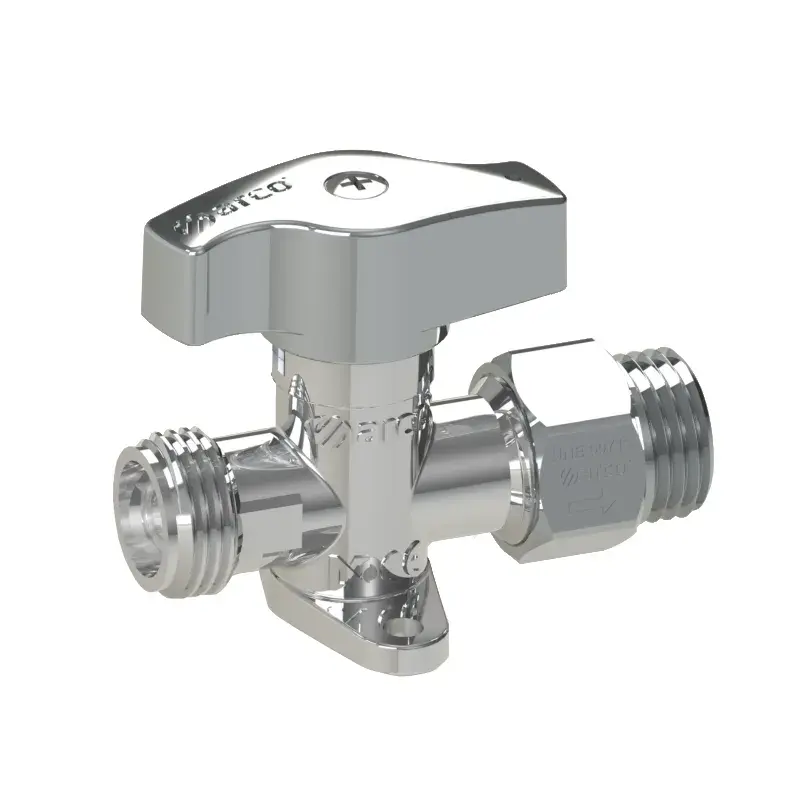 Gas appliance valve V-82 with flow limiter 1/2" M x 1/2" M 00907LP
