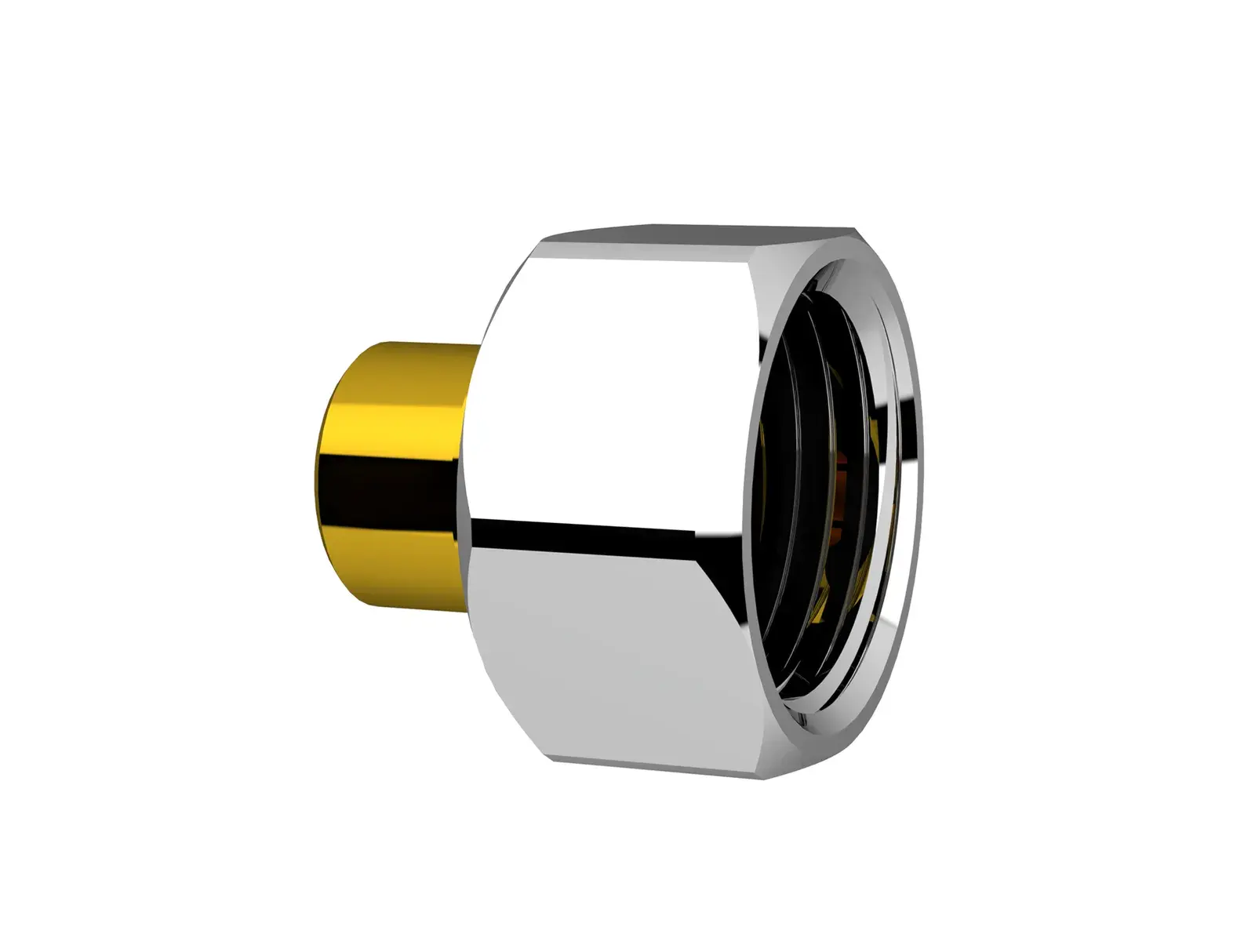 Gasaansluitset: moer, koppeling en vlakke pakking voor koperen buis 1/2" bi x 10 of 12 mm KG002
