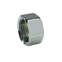 Verchroomde moer voor aansluiting met vlakke pakking M20 x 1,5 (25 stuks) 04336